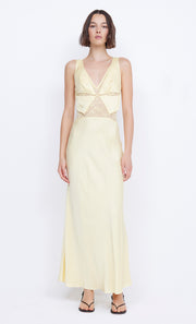 Juliette V Neck Maxi Dress in Butter Yellow by Bec + Bridge