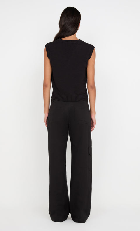 Kamilah V Neck Knitted Vest in Black by Bec + Bridge