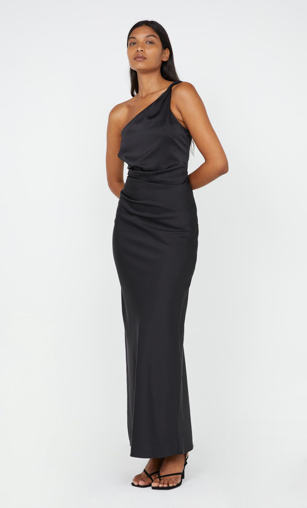 Lunetta Asym Dress in Black
