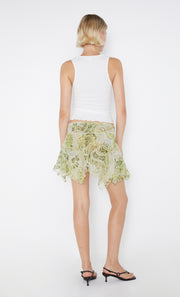 Lylou Gathered Mini Skirt in Lemon Paisley by Bec + Bridge