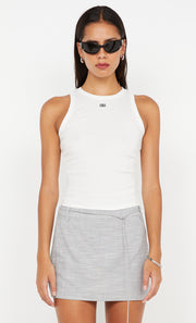 Maicie Mini Skirt in Silver by Bec + Bridge
