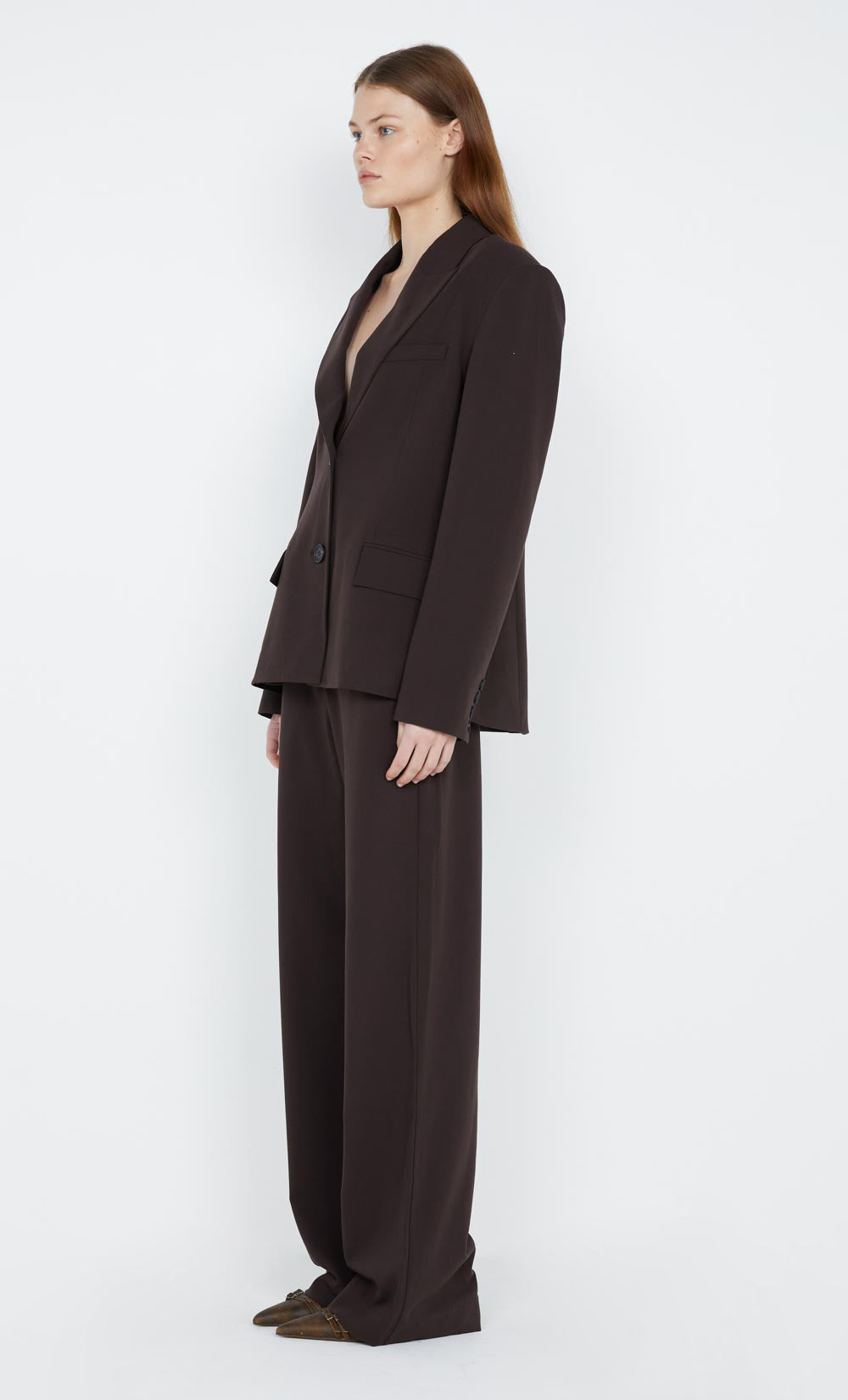 mana blazer - dark choc $420.00