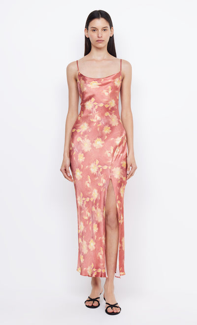 MARGOT SPLIT MIDI DRESS - LUMEN FLORAL
