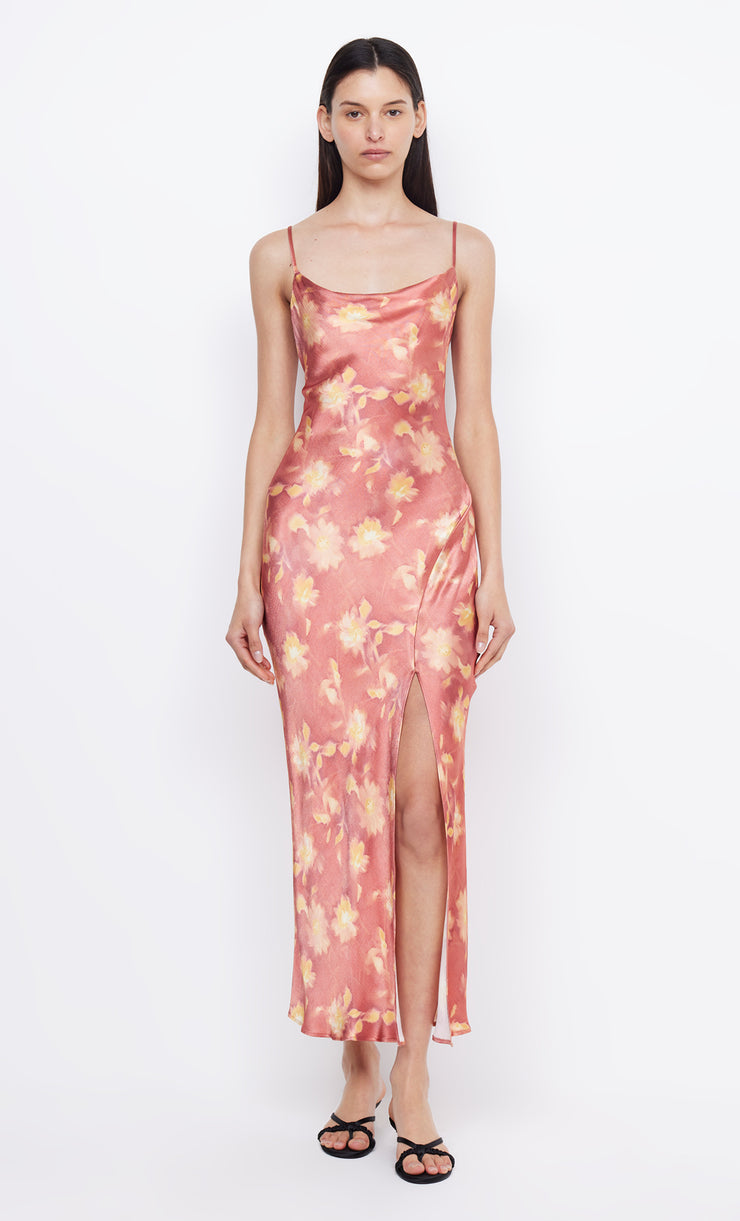 MARGOT SPLIT MIDI DRESS - LUMEN FLORAL