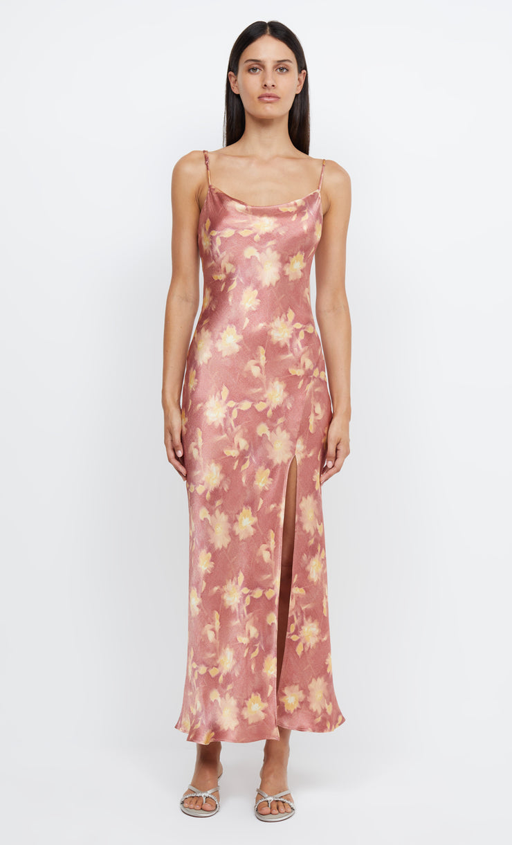 MARGOT SPLIT MIDI DRESS - LUMEN FLORAL