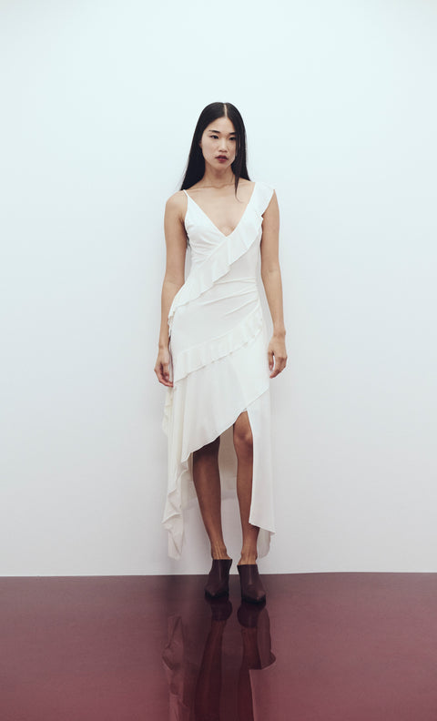 Marnie Asym Dress in White by Bec + Bridge