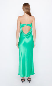 MOON DANCE STRAPLESS DRESS - EMERALD