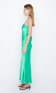 MOON DANCE STRAPLESS DRESS - EMERALD