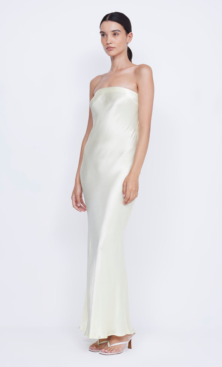 Moon Dance Strapless Maxi Dress in Ice Yellow by Bec + Bridge