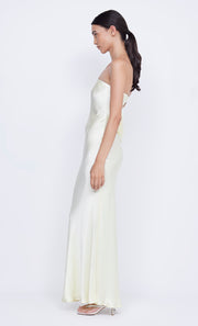 Moon Dance Strapless Maxi Dress in Ice Yellow by Bec + Bridge