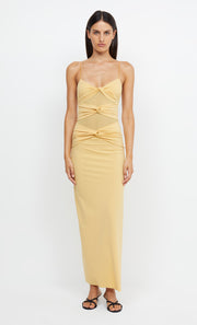 MONTANA TWIST MAXI DRESS - STRAW