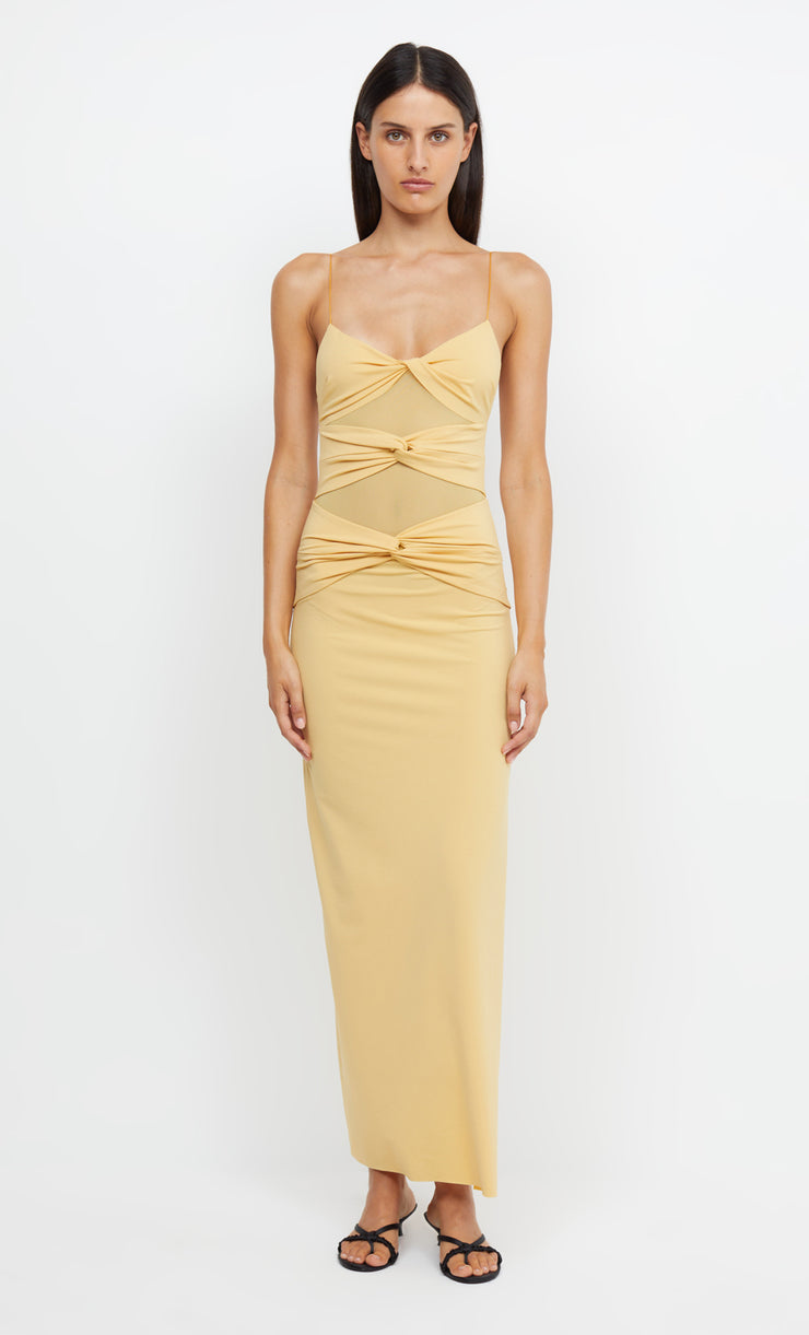MONTANA TWIST MAXI DRESS - STRAW
