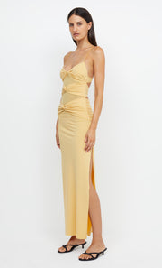 MONTANA TWIST MAXI DRESS - STRAW