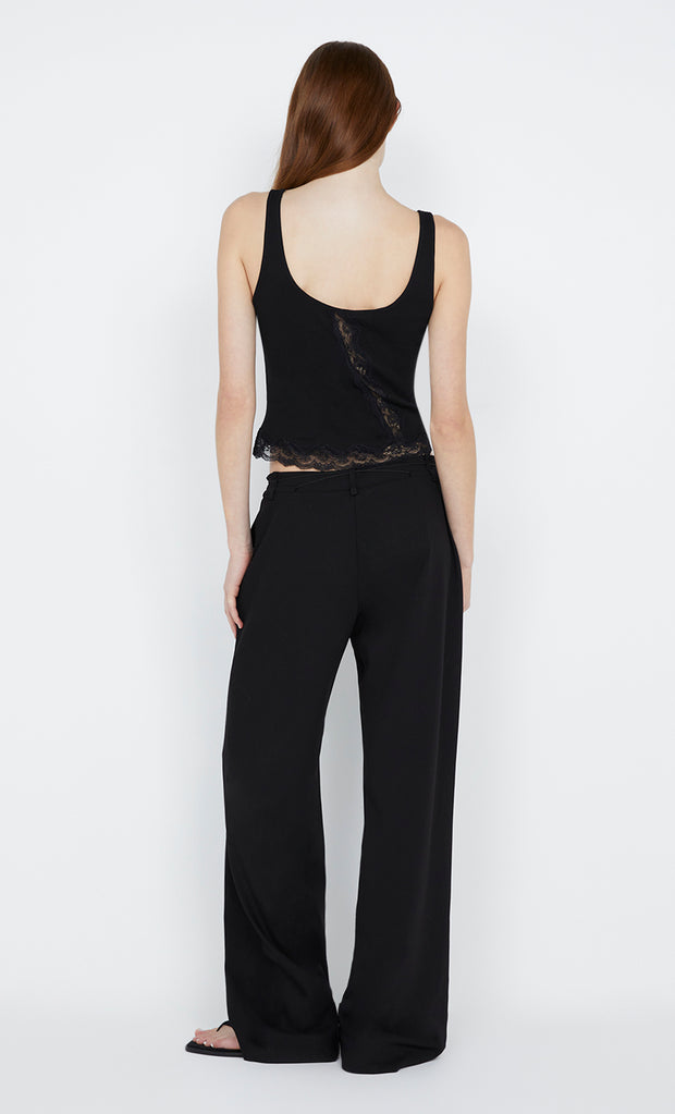 Naida Straight leg pant in black by Bec + Bridge