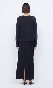 NEVADA MAXI SKIRT  - BLACK