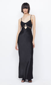 The Nora Layered Maxi Lace Dress in Black by Bec + Bridge