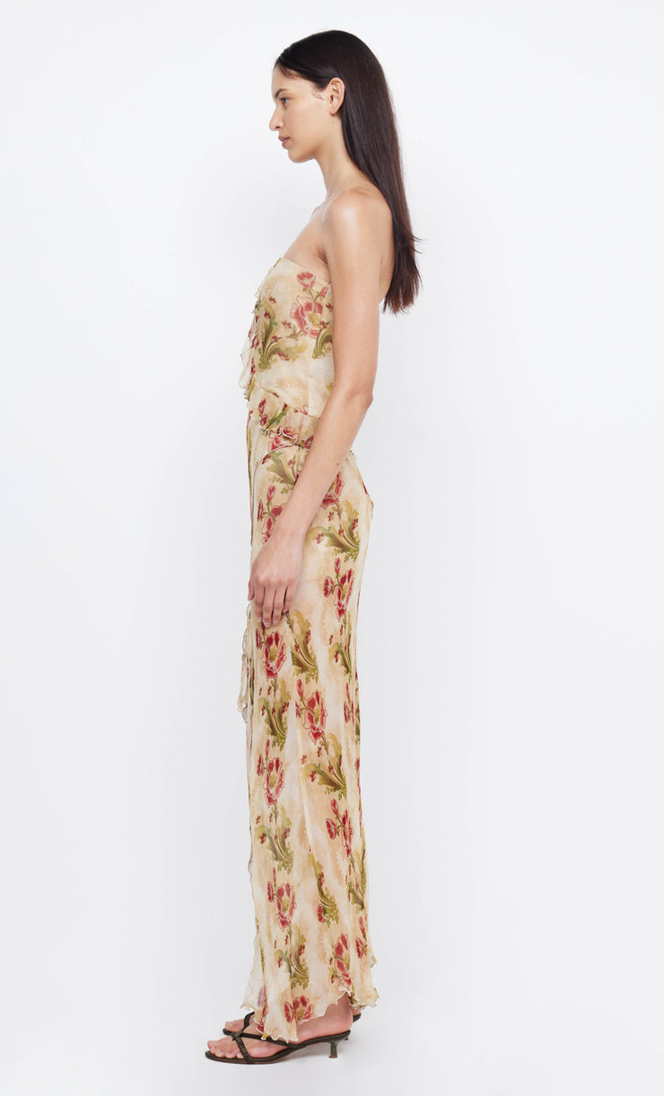 OPAL STRAPLESS MAXI DRESS - GENEVIVE FLORAL