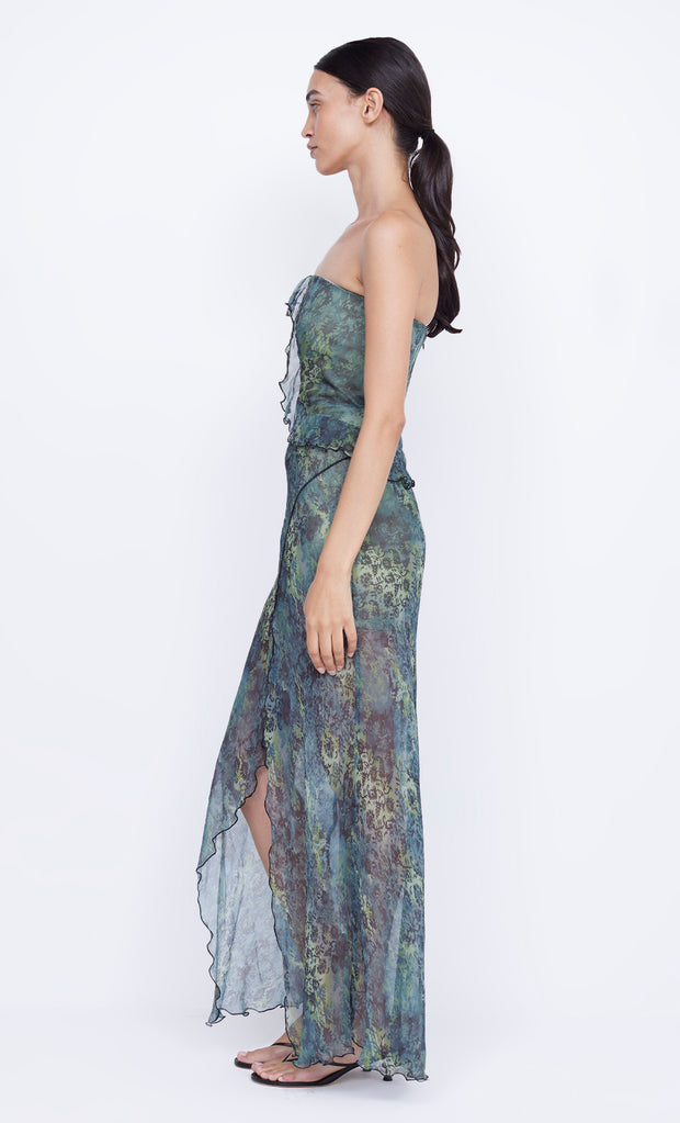 Opal Strapless Maxi Dress in Nouveau Bleue by Bec + Bridge