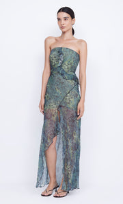 Opal Strapless Maxi Dress in Nouveau Bleue by Bec + Bridge