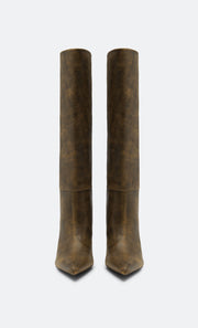 ORIANA HEELED BOOT - DISTRESSED PECAN