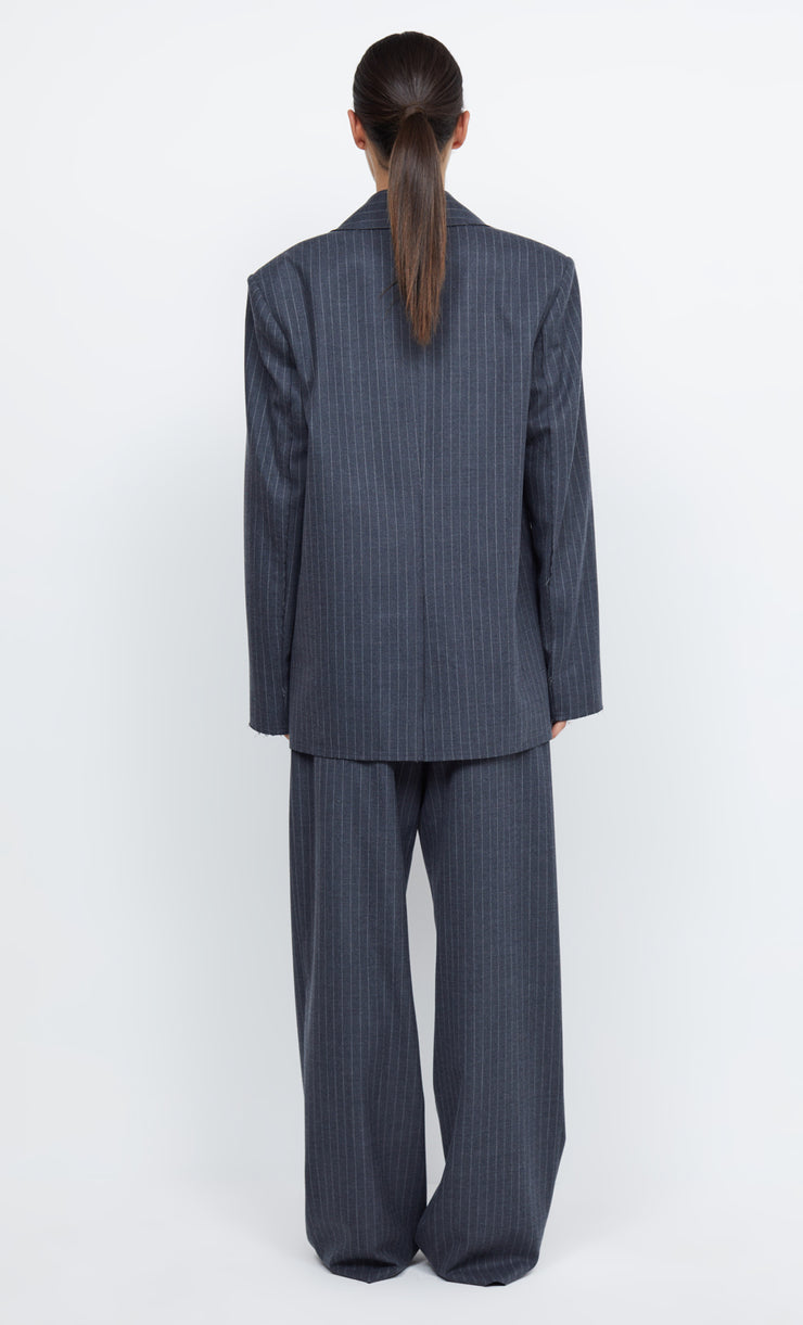 PINE BLAZER - CHARCOAL PINSTRIPE