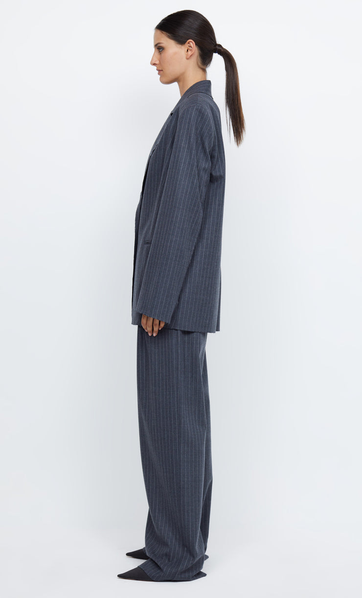 PINE BLAZER - CHARCOAL PINSTRIPE
