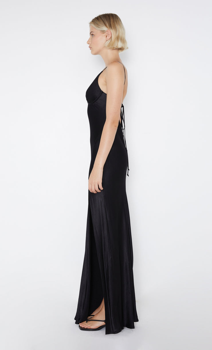 Ren Split Maxi Dress in Black by Bec + Bridge