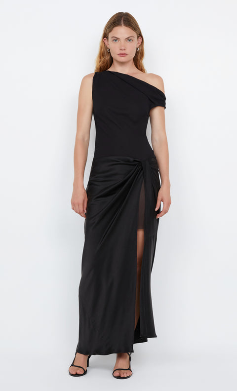 RHONE ASYM MAXI DRESS - BLACK