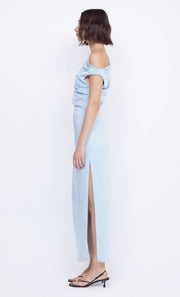 Rochelle Asym Bridesmaid Dress in Dolphin Blue by Bec + Bridge