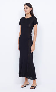 SAMMY CAP SLEEVE KNIT MAXI - BLACK