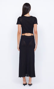 SAMMY CAP SLEEVE KNIT MAXI - BLACK