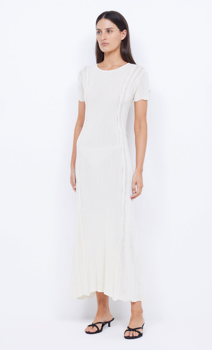 SAMMY CAP SLEEVE KNIT MAXI - IVORY