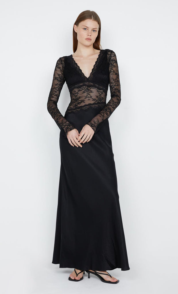 Sashay Long Sleeve Maxi Dress in Black by Bec +Bridge