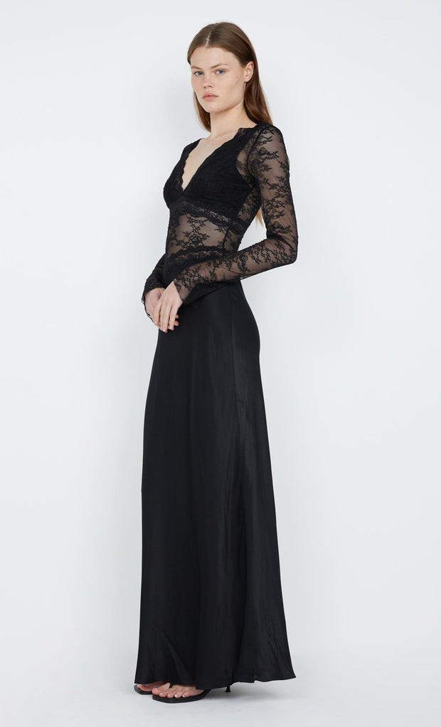 Sashay Long Sleeve Maxi Dress in Black by Bec +Bridge