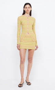 SCRUNCHIE CARDIGAN - SPLICED CITRON