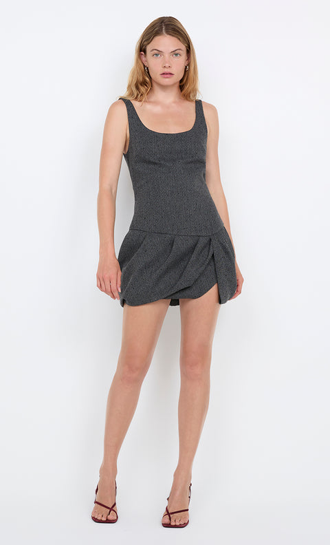 SHAE MINI DRESS - CHARCOAL