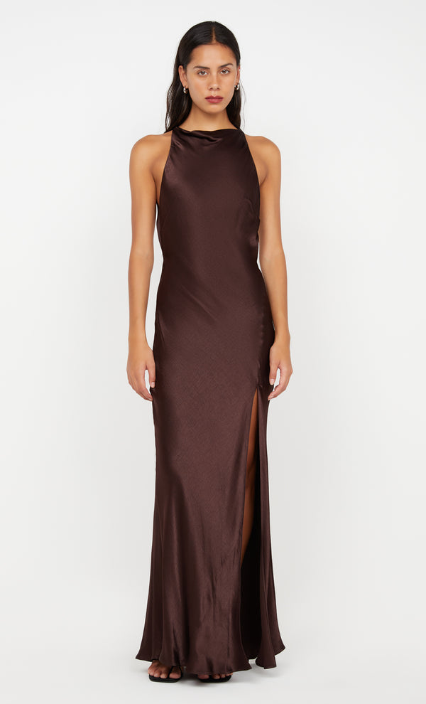 SOL MAXI DRESS - DARK CHOCOLATE