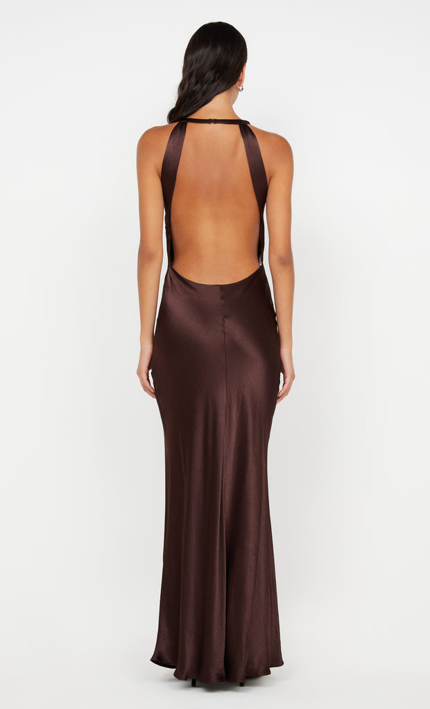 SOL MAXI DRESS - DARK CHOCOLATE