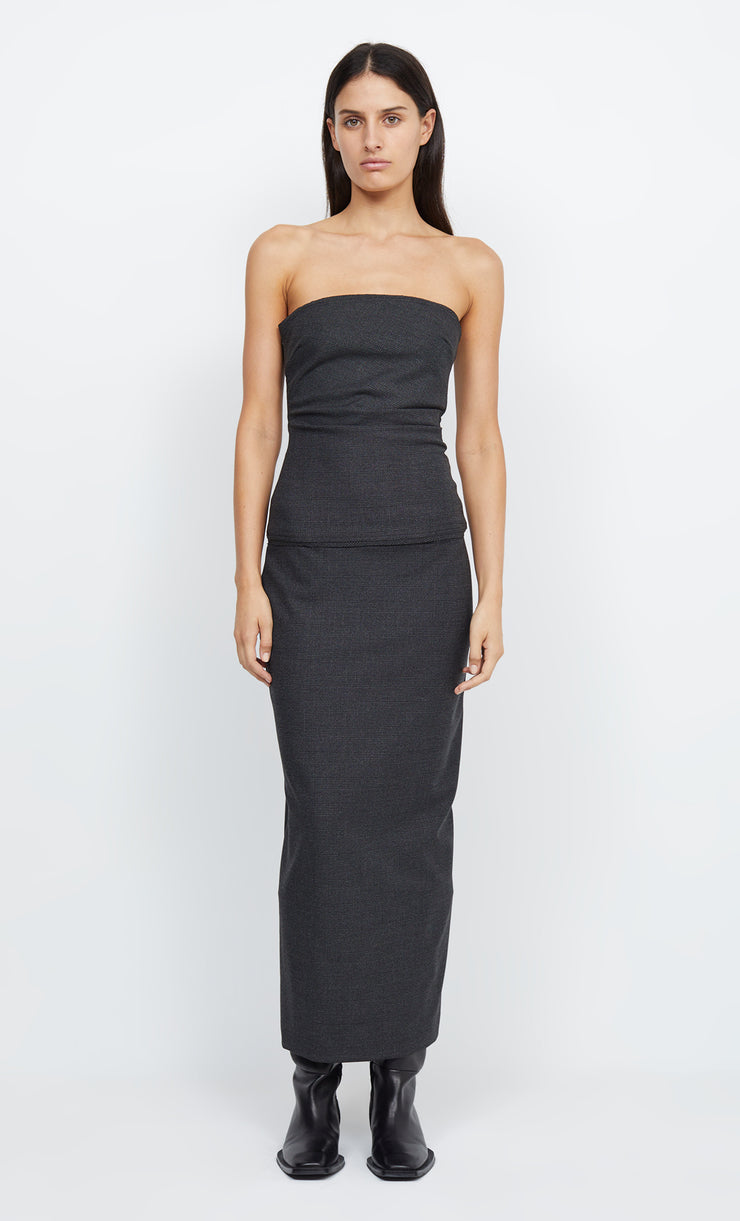 TALI TUCK BODICE  - CHECK