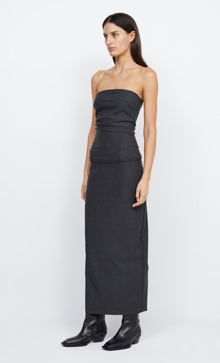 TALI TUCK BODICE  - CHECK