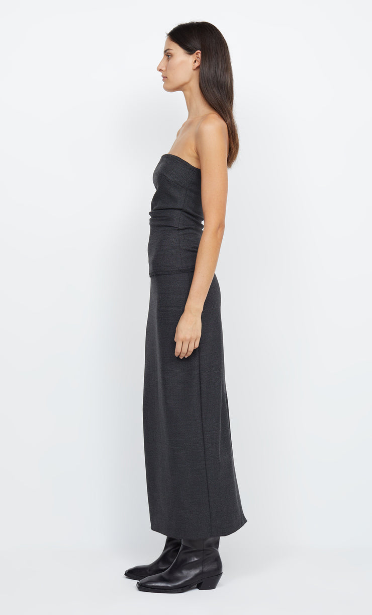 TALI TUCK BODICE  - CHECK