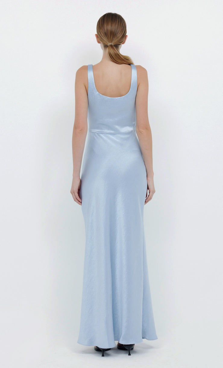 THE DREAMER V NECK DRESS - ARCTIC BLUE