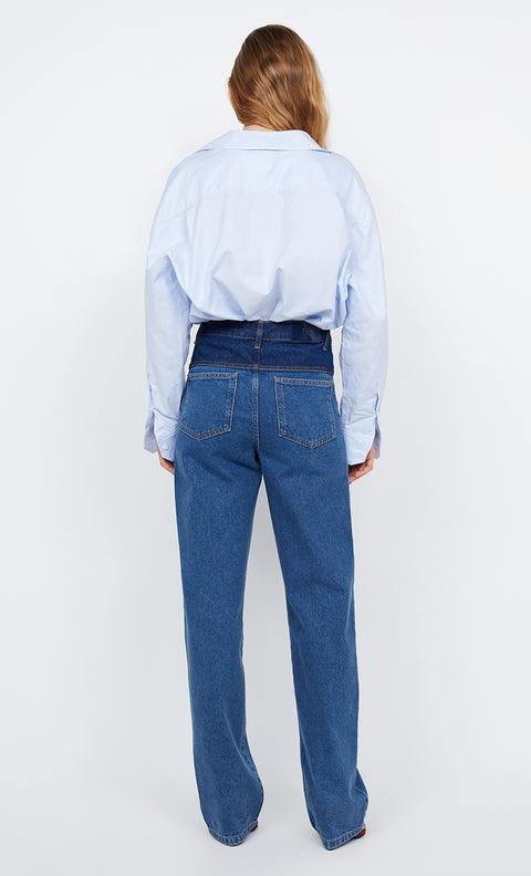 TIA OVERSIZED SHIRT  - SKY BLUE