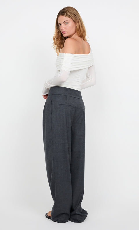 TILLIE DRAPE TOP - WHITE