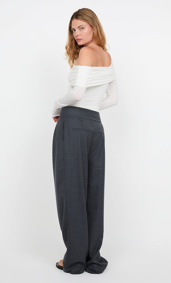 TILLIE DRAPE TOP - WHITE
