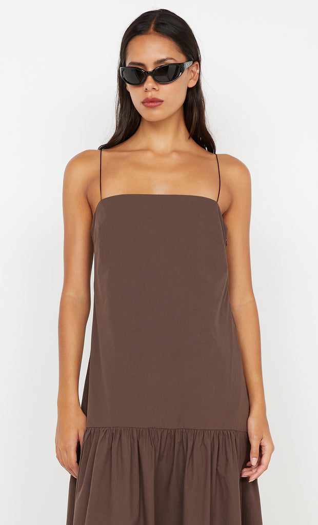 VEDA MAXI DRESS - CHOCOLATE