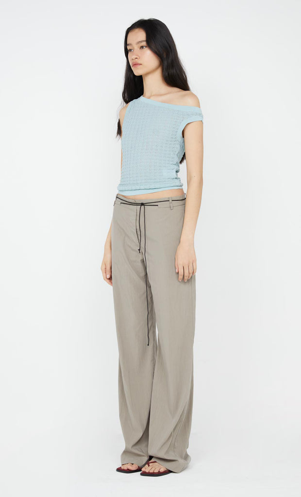 Zelda Knit Asym Top in Duck Egg by Bec + Bridge