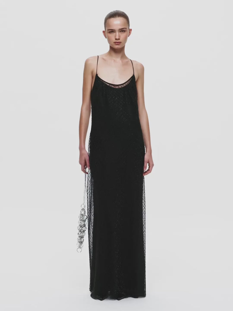 ARTEMI SCOOP MAXI DRESS - BLACK