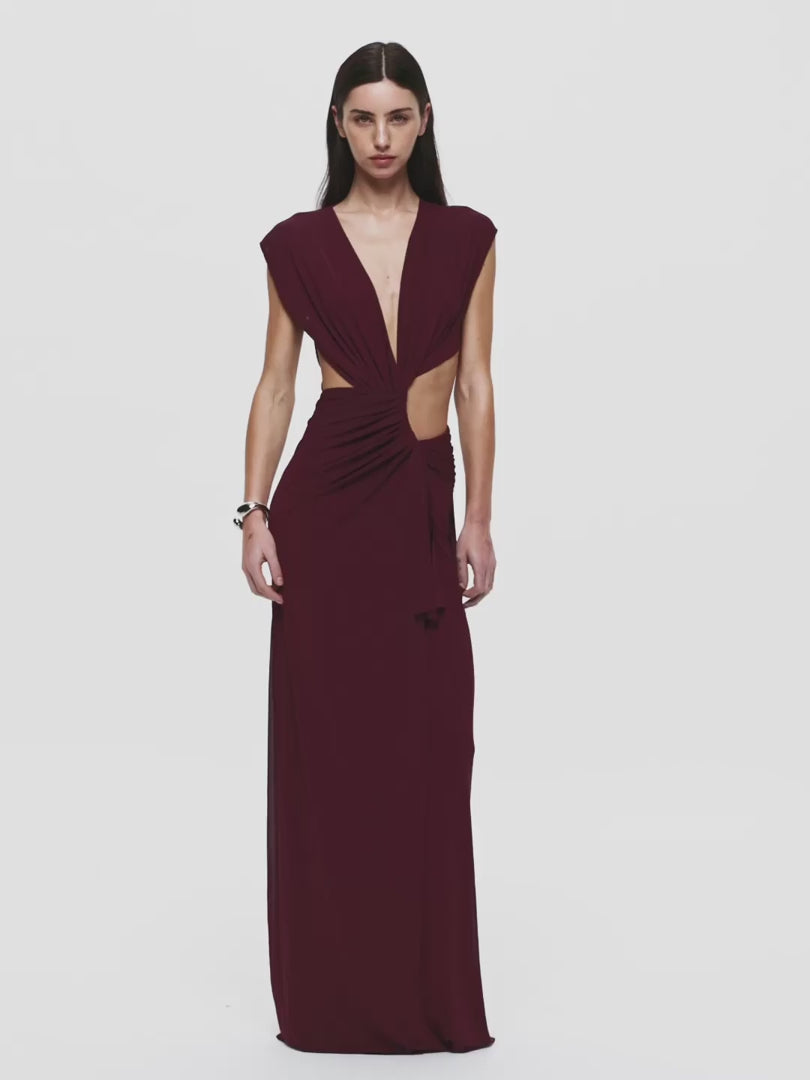 ODEA MAXI DRESS - PLUM