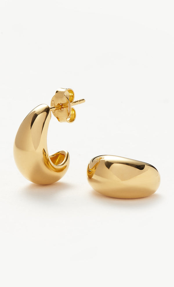 SAVI DOME SML HOOP EARRINGS - GOLD